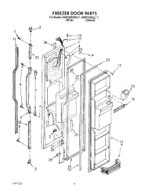 09 - Freezer Door parts for Kitchenaid Refrigerator KSRC25DXAL11 / from AppliancePartsPros.com
