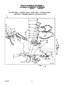 04 - 694670 Burner parts for Whirlpool Dryer LGT8858AN0 / from AppliancePartsPros.com