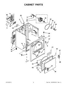 02 - Cabinet Parts parts for Whirlpool Dryer WED4800XQ3 / from AppliancePartsPros.com