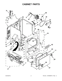 02 - Cabinet Parts parts for Whirlpool Dryer WGD4800XQ3 / from AppliancePartsPros.com