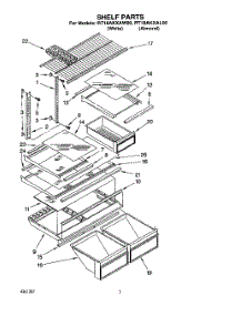 04 - Shelf parts for Whirlpool Refrigerator RT18AKXAL00 / from AppliancePartsPros.com