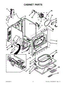 02 - Cabinet Parts parts for Whirlpool Dryer WGD4900XW3 / from AppliancePartsPros.com
