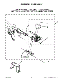 04 - Burner Assembly parts for Whirlpool Dryer WGD4900XW3 / from AppliancePartsPros.com