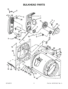 03 - Bulkhead Parts parts for Whirlpool Dryer WGD4900XW4 / from AppliancePartsPros.com