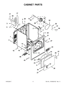 02 - Cabinet Parts parts for Whirlpool Dryer WED4910XQ2 / from AppliancePartsPros.com