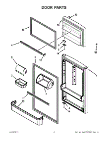 02 - Door Parts parts for Whirlpool Refrigerator W8RXEGMWB02 / from AppliancePartsPros.com