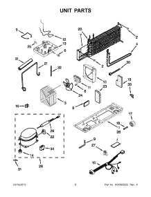 04 - Unit Parts parts for Whirlpool Refrigerator W8RXEGMWB02 / from AppliancePartsPros.com