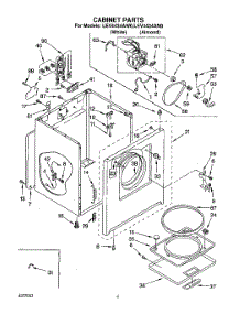 02 - Section parts for Whirlpool Dryer LEV4434AN0 / from AppliancePartsPros.com