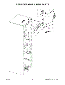 02 - Refrigerator Liner Parts parts for Whirlpool Refrigerator WRB551WNBS00 / from AppliancePartsPros.com