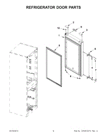 04 - Refrigerator Door Parts parts for Whirlpool Refrigerator WRB551WNBS00 / from AppliancePartsPros.com