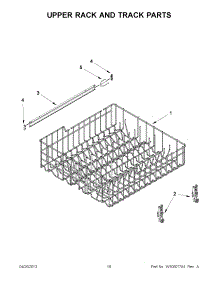 09 - Upper Rack And Track Parts parts for Whirlpool Dishwasher WDF111PABB1 / from AppliancePartsPros.com