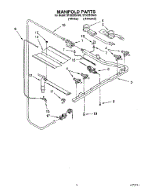 02 - Manifold parts for Whirlpool Range SF302BSAN0 / from AppliancePartsPros.com