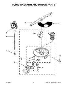 06 - Pump, Washarm And Motor Parts parts for Whirlpool Dishwasher WDF310PAAB3 / from AppliancePartsPros.com