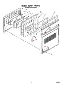 04 - Oven Door parts for Whirlpool Range RS696PXYQ0 / from AppliancePartsPros.com