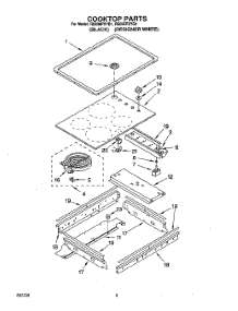 05 - Cooktop parts for Whirlpool Range RS696PXYQ1 / from AppliancePartsPros.com