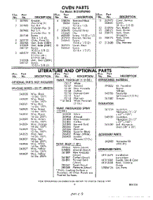 09 - Literature And Optional parts for Whirlpool Range RF316PXPW0 / from AppliancePartsPros.com