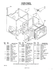10 - Oven (Continued) parts for Whirlpool Range RF316PXPW0 / from AppliancePartsPros.com