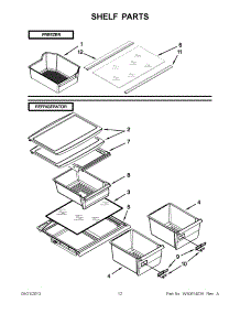 06 - Shelf Parts parts for Whirlpool Refrigerator W8RXNGMBB00 / from AppliancePartsPros.com