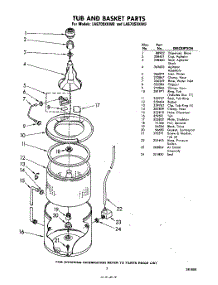 07 - Tub And Basket parts for Whirlpool Washer LA6705XKW0 / from AppliancePartsPros.com