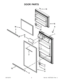 02 - Door Parts parts for Whirlpool Refrigerator W8RXNGMBD00 / from AppliancePartsPros.com