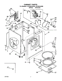 02 - Section parts for Whirlpool Dryer LEV5644AN0 / from AppliancePartsPros.com