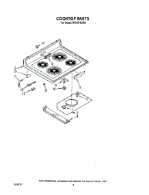 02 - Cooktop, Lit / Optional parts for Whirlpool Range RF316PXXN0 / from AppliancePartsPros.com