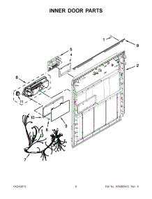 03 - Inner Door Parts parts for Whirlpool Dishwasher WDF310PAAT3 / from AppliancePartsPros.com