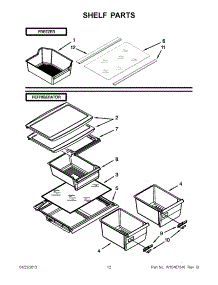 06 - Shelf Parts parts for Whirlpool Refrigerator W8RXNGMWB03 / from AppliancePartsPros.com
