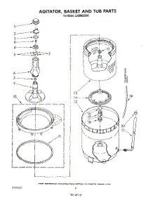 05 - Agitator, Basket And Tub parts for Whirlpool Washer LA6800XSN1 / from AppliancePartsPros.com