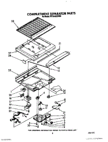 04 - Compartment Separator parts for Whirlpool Refrigerator RT18AKXXL00 / from AppliancePartsPros.com