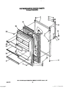08 - Refrigerator Door, Lit / Optional parts for Whirlpool Refrigerator RT18AKXXL00 / from AppliancePartsPros.com