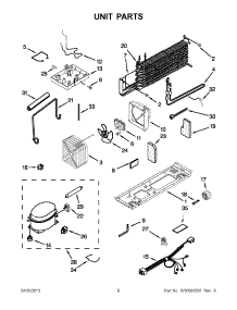 04 - Unit Parts parts for Whirlpool Refrigerator W8RXNGMWD04 / from AppliancePartsPros.com