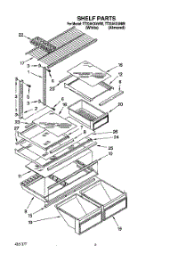 05 - Shelf parts for Whirlpool Refrigerator TT20AKXAN00 / from AppliancePartsPros.com