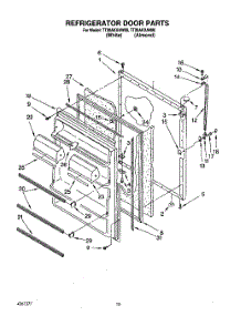 08 - Refrigerator Door, Lit / Optional parts for Whirlpool Refrigerator TT20AKXAN00 / from AppliancePartsPros.com