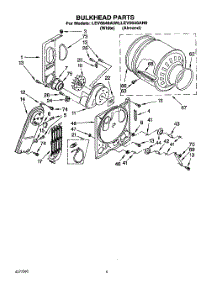 03 - Section parts for Whirlpool Dryer LEV6646AN0 / from AppliancePartsPros.com