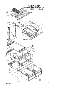 05 - Shelf parts for Whirlpool Refrigerator RT18AKXZL00 / from AppliancePartsPros.com