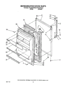 08 - Refrigerator Door, Lit / Optional parts for Whirlpool Refrigerator RT18AKXZL00 / from AppliancePartsPros.com
