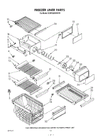 06 - Freezer Liner parts for Kitchenaid Refrigerator KSRF22DSALY0 / from AppliancePartsPros.com