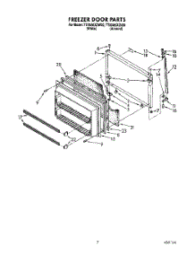 05 - Freezer Door parts for Whirlpool Refrigerator TT20AKXZN00 / from AppliancePartsPros.com