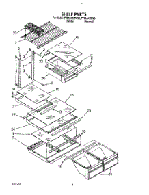 05 - Shelf parts for Whirlpool Refrigerator TT20AKXZN01 / from AppliancePartsPros.com