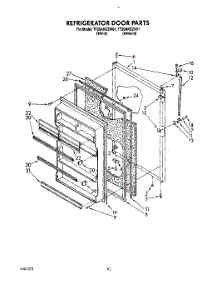 08 - Refrigerator Door, Lit / Optional parts for Whirlpool Refrigerator TT20AKXZN01 / from AppliancePartsPros.com