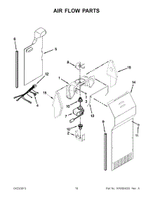 09 - Air Flow Parts parts for Whirlpool Refrigerator WRS325FDAM02 / from AppliancePartsPros.com