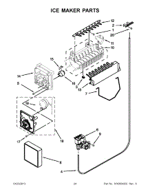 12 - Ice Maker Parts parts for Whirlpool Refrigerator WRS325FDAM02 / from AppliancePartsPros.com
