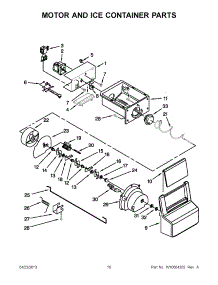 05 - Motor And Ice Container Parts parts for Whirlpool Refrigerator WRS325FDAW02 / from AppliancePartsPros.com