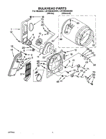 03 - Section parts for Whirlpool Dryer LEV6848AN0 / from AppliancePartsPros.com