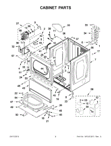 02 - Cabinet Parts parts for Whirlpool Dryer XCEM2763BQ0 / from AppliancePartsPros.com