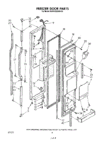 05 - Freezer Door parts for Kitchenaid Refrigerator KSRF22DSTOY0 / from AppliancePartsPros.com
