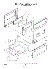 04 - Door And Drawer , Literature And Optional parts for Whirlpool Range RF317PXWN0 / from AppliancePartsPros.com