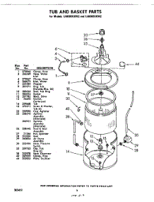 06 - Tub And Basket parts for Whirlpool Washer LA6805XKW2 / from AppliancePartsPros.com