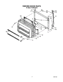 05 - Freezer Door parts for Whirlpool Refrigerator TT20BKXXN01 / from AppliancePartsPros.com